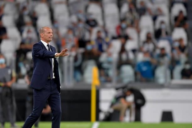 Juventus coach Massimiliano Allegri during the Serie A match between Juventus and Empoli FC at Allianz Stadium on August 28, 2021 in Turin, .