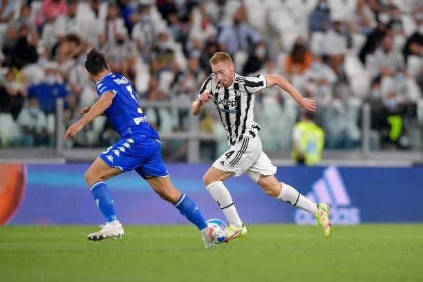 Juventus player Dejan Kulusevski during the Serie A match between Juventus and Empoli FC at Allianz Stadium on August 28, 2021 in Turin, .