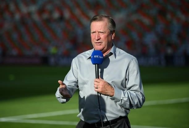 Faro , Portugal - 1 September 2021; RTÉ Sport Analyst and former Republic of Ireland international Ronnie Whelan before the FIFA World Cup 2022...