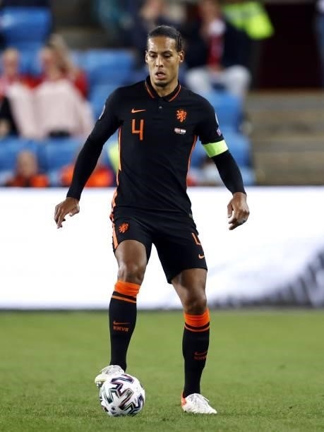Virgil van Dijk of Holland during the World Cup qualifier match between Norway and the Netherlands at Ullevaal Stadium on September 01, 2021 in Oslo,...