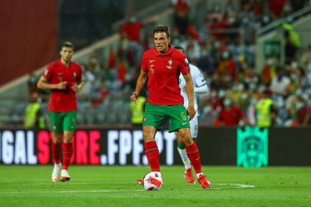 Joao Palhinha of Sporting CP and Portugal during the 2022 FIFA World Cup Qualifier match between Portugal and Republic of Ireland at Estadio Algarve...