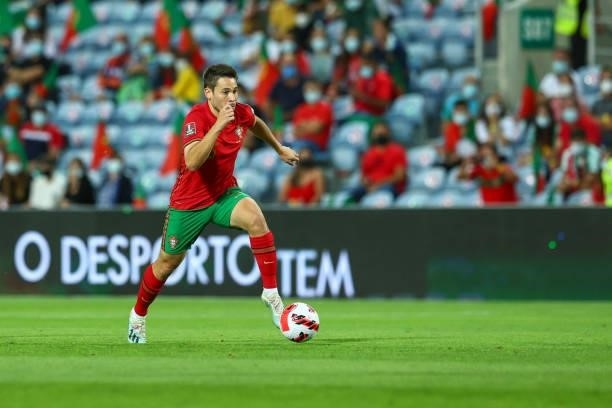 Raphael Guerreiro of Borussia Dortmund during the 2022 FIFA World Cup Qualifier match between Portugal and Republic of Ireland at Estadio Algarve on...