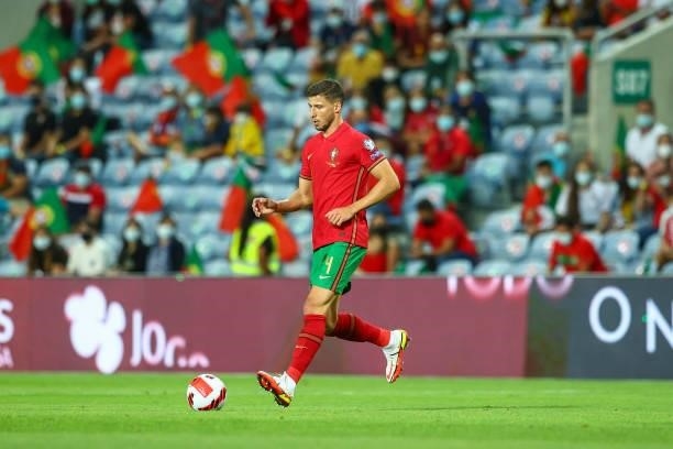 Ruben Dias of Manchester City and Portugal during the 2022 FIFA World Cup Qualifier match between Portugal and Republic of Ireland at Estadio Algarve...
