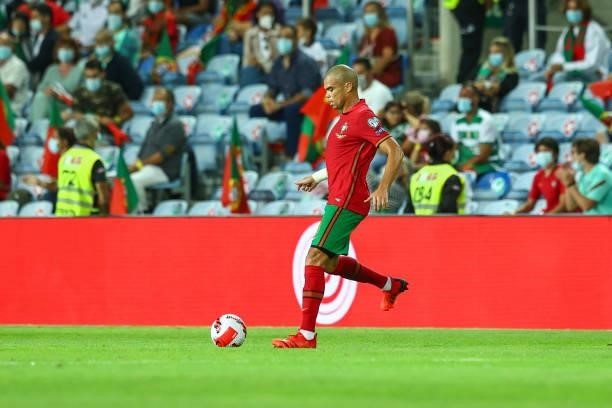Pepe of FC Porto and Portugal during the 2022 FIFA World Cup Qualifier match between Portugal and Republic of Ireland at Estadio Algarve on September...