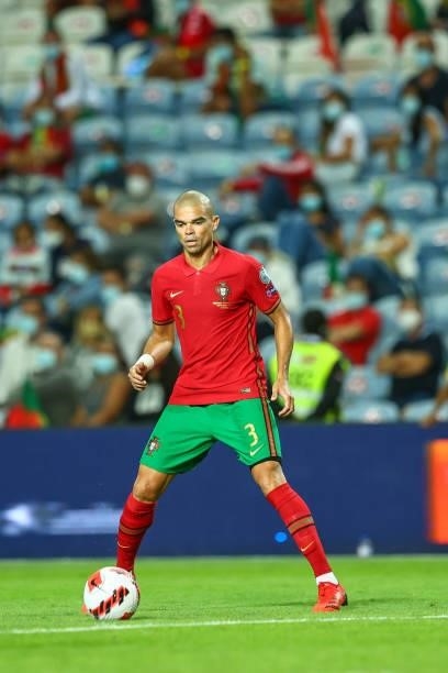 Pepe of FC Porto and Portugal during the 2022 FIFA World Cup Qualifier match between Portugal and Republic of Ireland at Estadio Algarve on September...