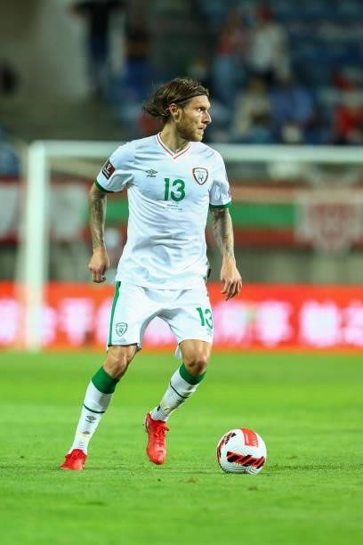 Jeff Hendrick of Republic of Ireland and Newcastle United during the 2022 FIFA World Cup Qualifier match between Portugal and Republic of Ireland at...