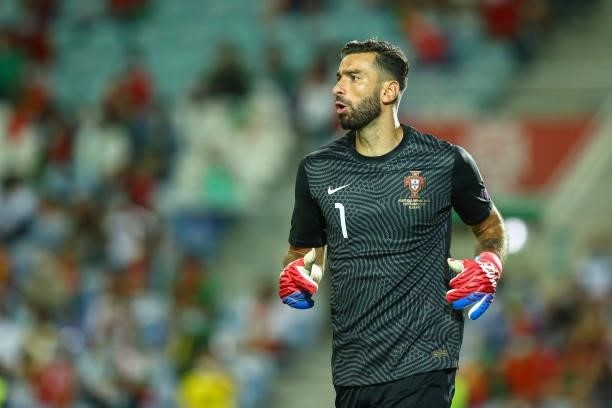 Rui Patricio of AS Roma and Portugal during the 2022 FIFA World Cup Qualifier match between Portugal and Republic of Ireland at Estadio Algarve on...