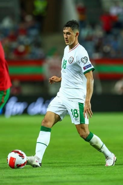 Jamie McGrath of Republic of Ireland and St. Mirren during the 2022 FIFA World Cup Qualifier match between Portugal and Republic of Ireland at...
