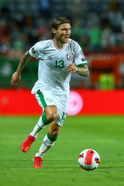 Jeff Hendrick of Republic of Ireland and Newcastle United during the 2022 FIFA World Cup Qualifier match between Portugal and Republic of Ireland at...