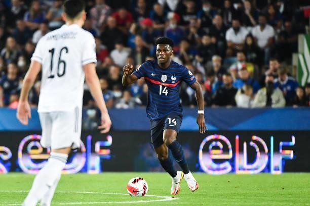 Aurelien TCHOUAMENI of France during the FIFA World Cup 2022 Qatar qualifying match between France and Bosnia Herzegovina on September 1, 2021 in...