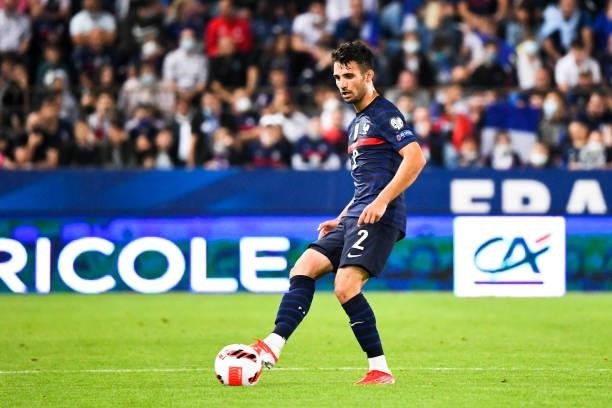 Leo DUBOIS of FRANCE during the FIFA World Cup 2022 Qatar qualifying match between France and Bosnia Herzegovina on September 1, 2021 in Strasbourg,...