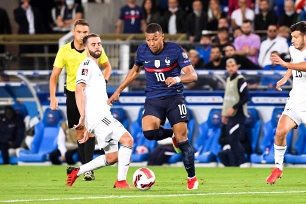 Kylian MBAPPE of FRANCE during the FIFA World Cup 2022 Qatar qualifying match between France and Bosnia Herzegovina on September 1, 2021 in...