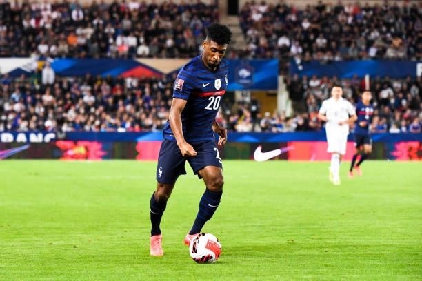 Kingsley COMAN of FRANCE during the FIFA World Cup 2022 Qatar qualifying match between France and Bosnia Herzegovina on September 1, 2021 in...