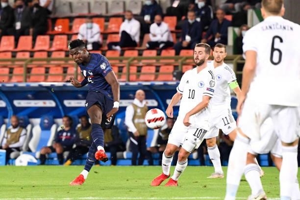 Paul POGBA of FRANCE during the FIFA World Cup 2022 Qatar qualifying match between France and Bosnia Herzegovina on September 1, 2021 in Strasbourg,...