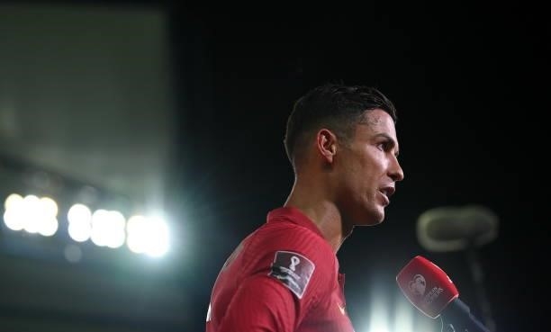 Faro , Portugal - 1 September 2021; Cristiano Ronaldo of Portugal following the FIFA World Cup 2022 qualifying group A match between Portugal and...