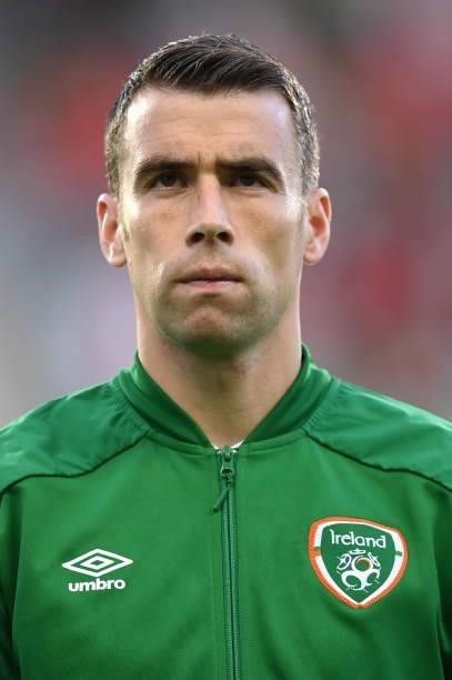 Faro , Portugal - 1 September 2021; Seamus Coleman of Republic of Ireland before the FIFA World Cup 2022 qualifying group A match between Portugal...
