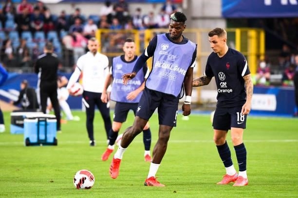Paul POGBA and Lucas DIGNE of France during the FIFA World Cup 2022 Qatar qualifying match between France and Bosnia Herzegovina on September 1, 2021...