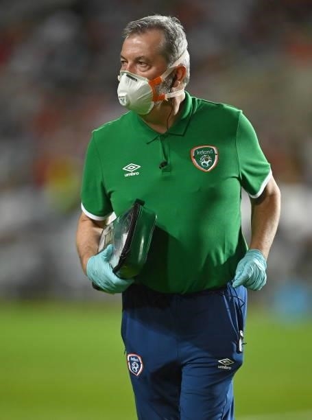Faro , Portugal - 1 September 2021; Republic of Ireland team doctor Alan Byrne during the FIFA World Cup 2022 qualifying group A match between...