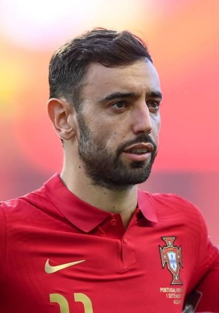 Faro , Portugal - 1 September 2021; Bruno Fernandes of Portugal before the FIFA World Cup 2022 qualifying group A match between Portugal and Republic...