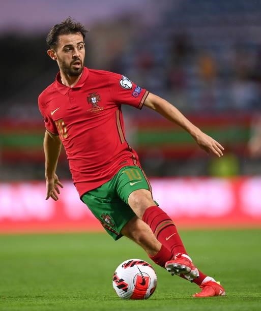 Faro , Portugal - 1 September 2021; Bernardo Silva of Portugal during the FIFA World Cup 2022 qualifying group A match between Portugal and Republic...