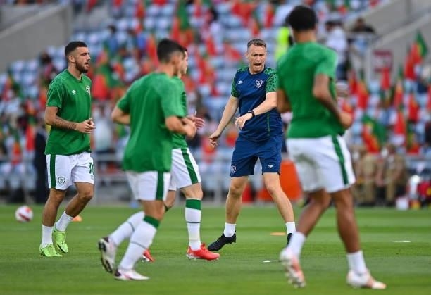 Faro , Portugal - 1 September 2021; Republic of Ireland head of athletic performance Damien Doyle before the FIFA World Cup 2022 qualifying group A...