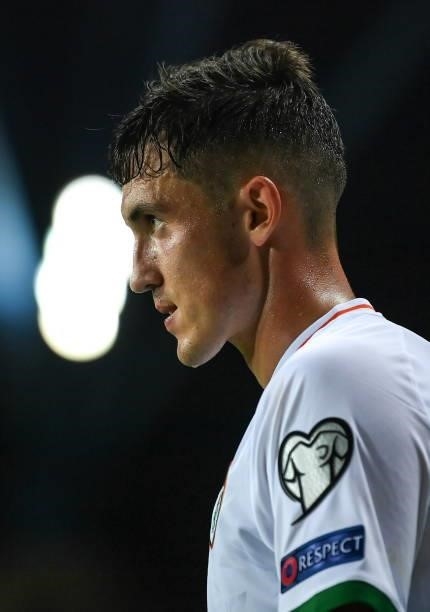 Faro , Portugal - 1 September 2021; Jamie McGrath of Republic of Ireland during the FIFA World Cup 2022 qualifying group A match between Portugal and...