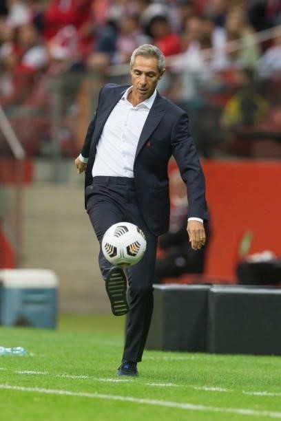 Trener Paulo Sousa during the World Cup 2020 qualifier match between Poland v Albania, in Warsaw, Poland, on September 2, 2021.