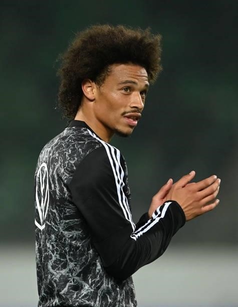 Germany's midfielder Leroy Sane reacts after the FIFA World Cup Qatar 2022 qualification Group J football match between Liechtenstein and Germany, at...