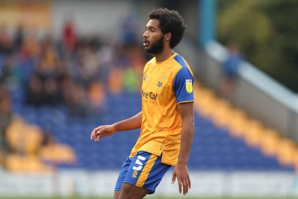 Richard Nartey of Mansfield Town during the Sky Bet League Two match between Mansfield Town and Harrogate Town at One Call Stadium on September 4,...