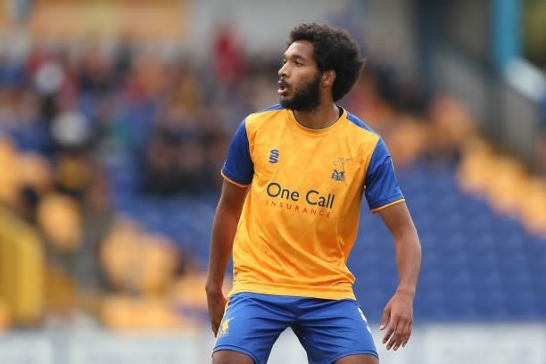 Richard Nartey of Mansfield Town during the Sky Bet League Two match between Mansfield Town and Harrogate Town at One Call Stadium on September 4,...