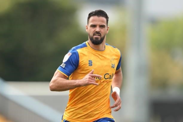 Stephen McLaughlin of Mansfield Town during the Sky Bet League Two match between Mansfield Town and Harrogate Town at One Call Stadium on September...
