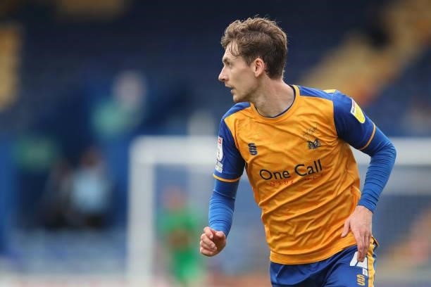 Elliott Hewitt of Mansfield Town during the Sky Bet League Two match between Mansfield Town and Harrogate Town at One Call Stadium on September 4,...