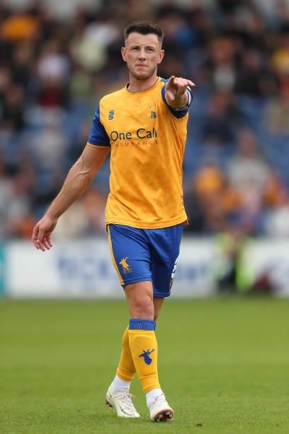 Ollie Clarke of Mansfield Town during the Sky Bet League Two match between Mansfield Town and Harrogate Town at One Call Stadium on September 4, 2021...