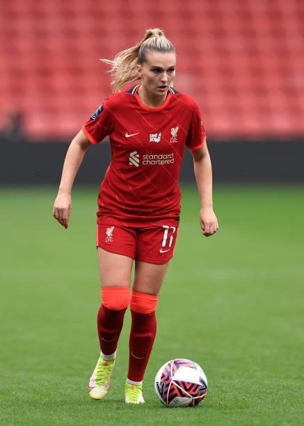 Melissa Lawley of Liverpool during the Barclays FA Women's Championship between Watford Ladies and Liverpool Women at Vicarage Road on September 4,...