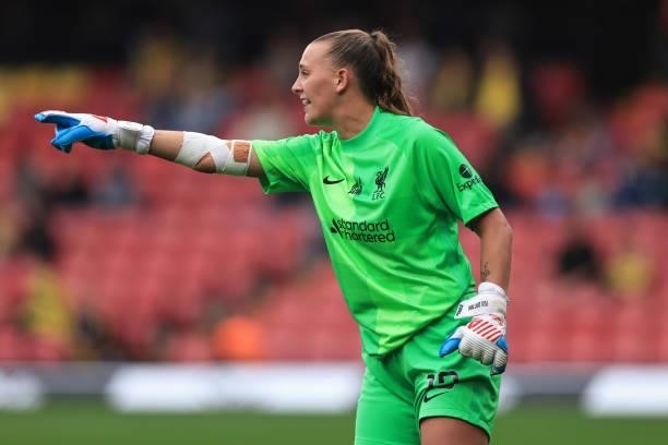 Rylee Foster of Liverpool during the Barclays FA Women's Championship between Watford Ladies and Liverpool Women at Vicarage Road on September 4,...