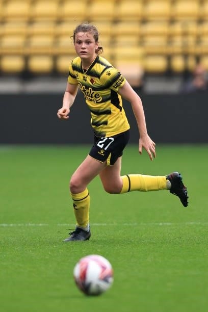 Corrine Henson of Watford during the Barclays FA Women's Championship between Watford Ladies and Liverpool Women at Vicarage Road on September 4,...