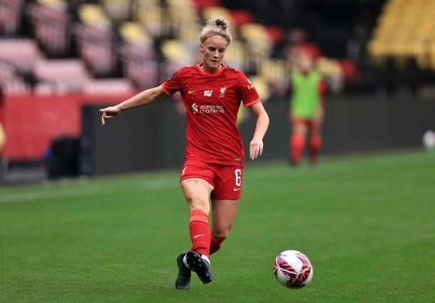 Jasmine Matthews of Liverpool during the Barclays FA Women's Championship between Watford Ladies and Liverpool Women at Vicarage Road on September 4,...