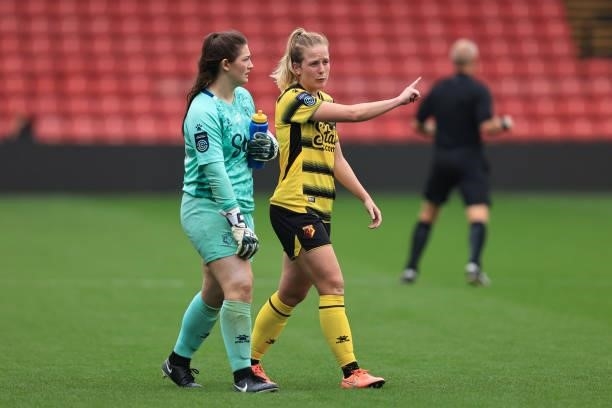 During the Barclays FA Women's Championship between Watford Ladies and Liverpool Women at Vicarage Road on September 4, 2021 in Watford, England.