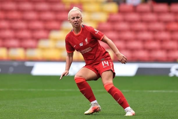 Ashley Hodson of Liverpool during the Barclays FA Women's Championship between Watford Ladies and Liverpool Women at Vicarage Road on September 4,...