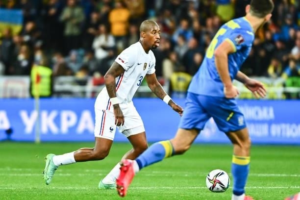 Presnel KIMPEMBE of France during the FIFA World Cup 2022 Qatar qualifying match between Ukraine and France at Olympic Stadium on September 4, 2021...