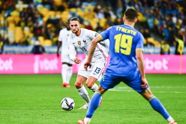 Adrien RABIOT of France during the FIFA World Cup 2022 Qatar qualifying match between Ukraine and France at Olympic Stadium on September 4, 2021 in...