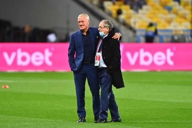 Didier DESCHAMPS head coach of France and Noel LE GRAET president of Football French Federation during the FIFA World Cup 2022 Qatar qualifying match...