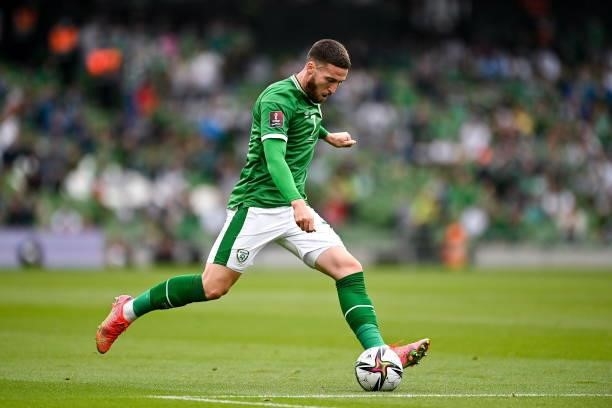 Dublin , Ireland - 4 September 2021; Matt Doherty of Republic of Ireland during the FIFA World Cup 2022 qualifying group A match between Republic of...