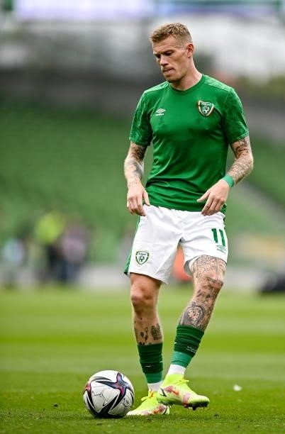 Dublin , Ireland - 4 September 2021; James McClean of Republic of Ireland before the FIFA World Cup 2022 qualifying group A match between Republic of...