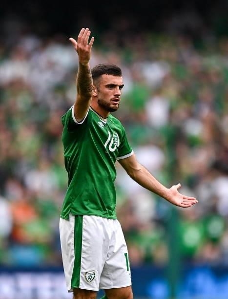 Dublin , Ireland - 4 September 2021; Troy Parrott of Republic of Ireland during the FIFA World Cup 2022 qualifying group A match between Republic of...