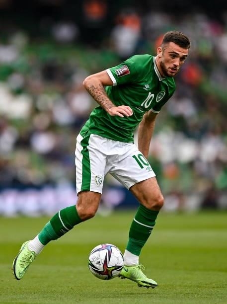 Dublin , Ireland - 4 September 2021; Troy Parrott of Republic of Ireland during the FIFA World Cup 2022 qualifying group A match between Republic of...