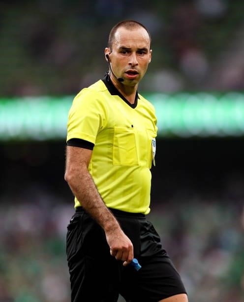 Dublin , Ireland - 4 September 2021; Referee Jérôme Brisard during the FIFA World Cup 2022 qualifying group A match between Republic of Ireland and...