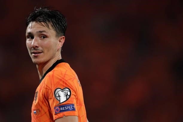 Steven Berghuis of Holland during the World Cup Qualifier match between Holland v Montenegro at the Philips Stadium on September 4, 2021 in Eindhoven...