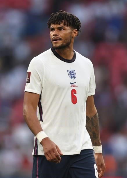 Tyrone Mings of England during the 2022 FIFA World Cup Qualifier between England and Andorra at Wembley Stadium on September 5, 2021 in London,...