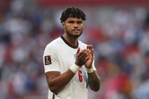 Tyrone Mings of England during the 2022 FIFA World Cup Qualifier between England and Andorra at Wembley Stadium on September 5, 2021 in London,...